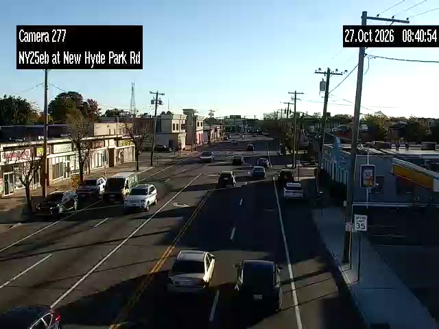 NY 25 Eastbound at New Hyde Park Road live camera view