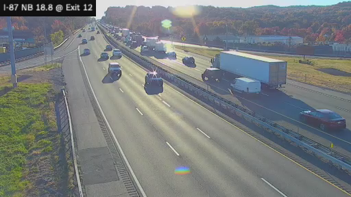I-87 MP 18.80 NB at Interchange 12 (West Nyack) live camera view