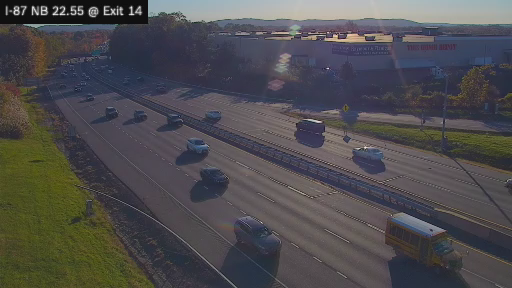 I-87 MP 22.55 NB at Interchange 14 (Spring Valley) live camera view