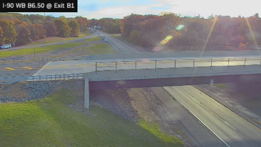 I-90 MP 6.50 WB Berkshire Connector at Interchange B1 (Albany/Hudson/Rensselaer) live camera view
