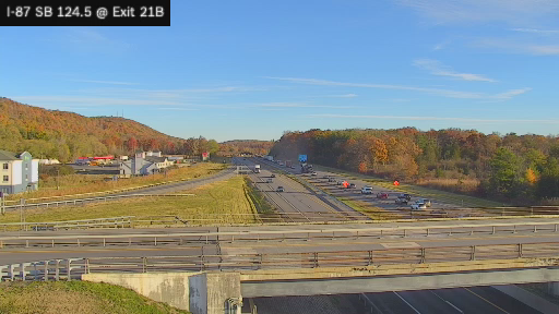 I-87 MP 124.50 SB at Interchange 21B (Coxsackie) live camera view