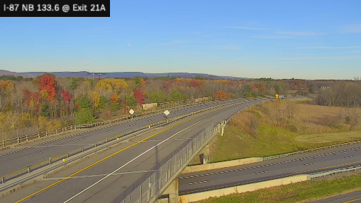 I-87 MP 133.60 NB at Interchange 21A (Berkshire Connector) live camera view