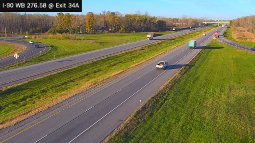 I-90 MP 276.58 WB at Interchange 34A live camera view