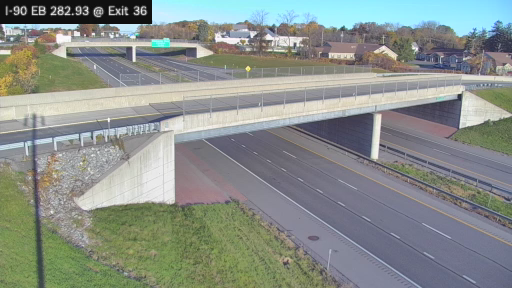 I-90 MP 282.93 EB at Interchange 36 (Watertown) live camera view