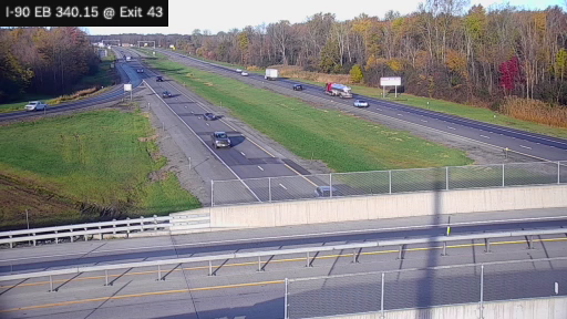 I-90 MP 340.15 EB at Interchange 43 (Manchester) live camera view