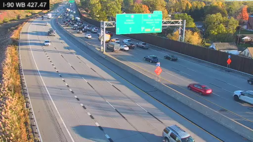 I-90 MP 427.47 WB Between Interchange 53 (I-190 Junction) and 54 (Route 400) live camera view