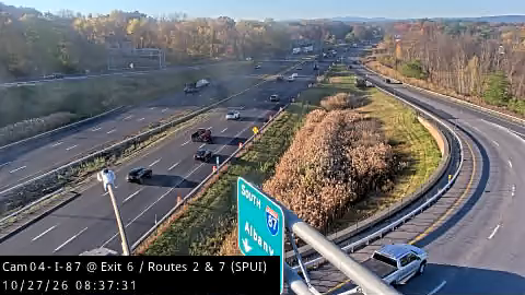 I-87 at Exit 6 - NY 7 and NY 2 live camera view
