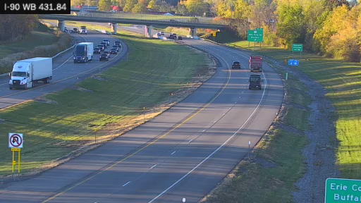 I-90 MP 431.84 WB Between Interchange 56 (Blasdell) and 55 (Lackawanna) live camera view