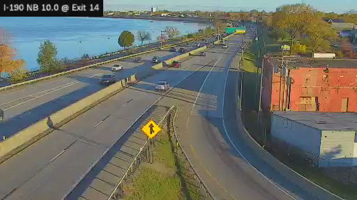 I-190 MP 10.00 NB at Interchange 14 (Ontario Street) live camera view