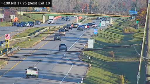 I-190 MP 17.25 NB at Interchange 19 (Whitehaven Road) live camera view
