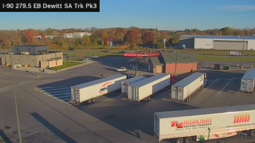 I-90 MP 279.5 EB Dewitt Service Area Truck Park 3 live camera view