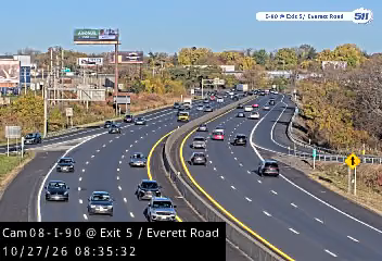 I-90 at Exit 5 (Everett Road) live camera view