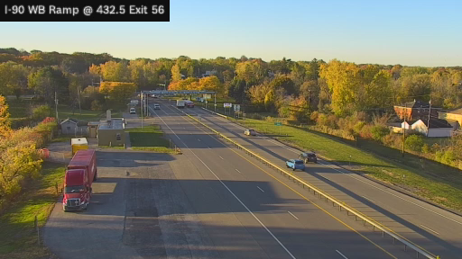 I-90 MP 432.50 West Bound Ramp to Interchange 56 Blasdell live camera view