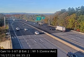 I-87 at Exit 2 (NY 5 - Central Avenue) live camera view