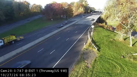 I-787 at Exit 1 (Thruway/US 9W) live camera view
