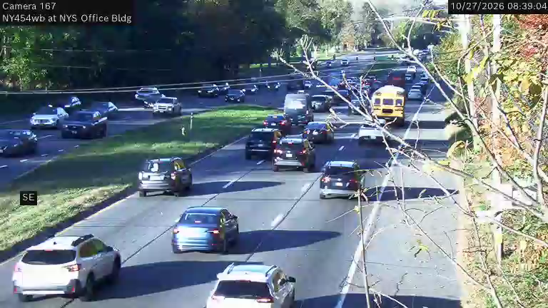 NY 454 (Veterans Highway) at NYS Office Bldg East Entrance live camera view