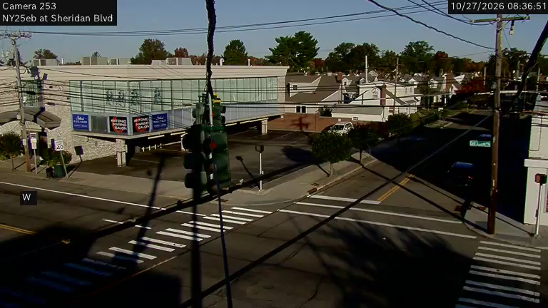 NY 25 Eastbound at Sheridan Blvd. live camera view