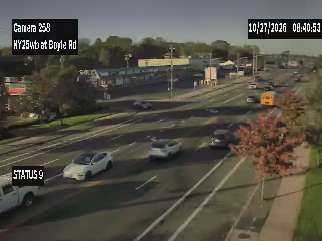 NY 25 Westbound at Boyle Road live camera view