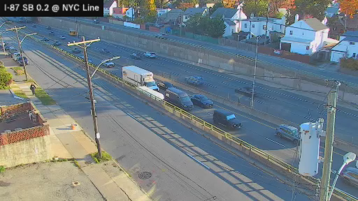 I-87 MP 0.20 SB Just South of Interchange 1 (Yonkers) live camera view