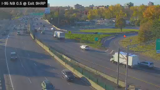 I-95 MP 0.50 NB at Interchange 9 (Hutchinson River Parkway North) live camera view