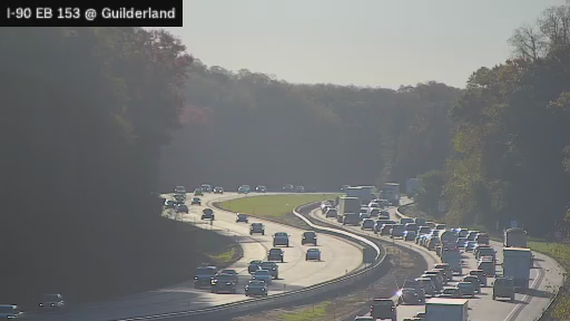 I-90 MP 153.00 EB Between Interchange 24 (Albany/I-90/I-87) and 25 (Schenectady/I-890) live camera view
