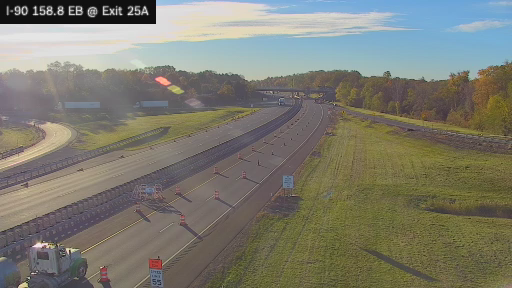I-90 MP 158.80 EB at Interchange 25A (Schenectady/Binghamton/I-88) live camera view
