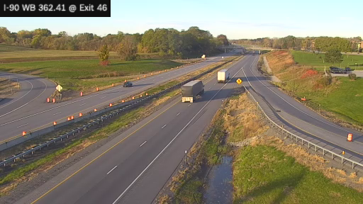 I-90 MP 362.41 WB at Interchange 46 (Henrietta) live camera view