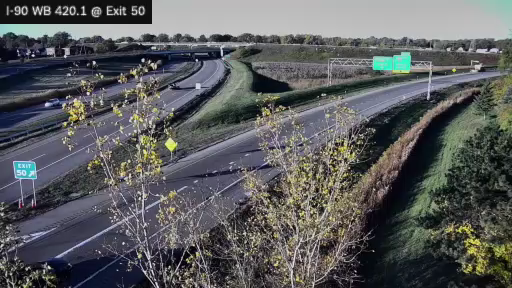 I-90 MP 420.10 WB West of Interchange 50 (Niagara Falls/I-290) live camera view