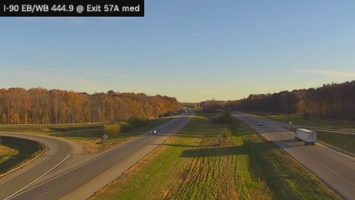 I-90 MP 444.90 EB/WB at Interchange 57A (Eden/Angola) live camera view