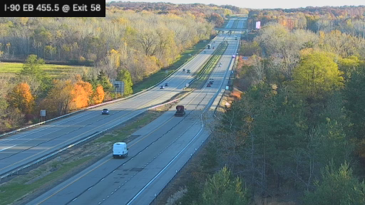 I-90 MP 455.50 EB at Interchange 58 (Silver Creek) live camera view