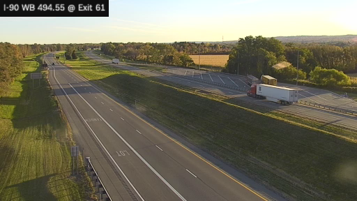I-90 MP 494.55 WB at Ripley Toll Gantry live camera view