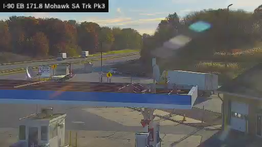 I-90 MP 171.80 EB Mohawk Service Area Truck Park 3 live camera view