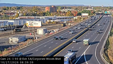 I-90 at Exit 5A (Corporate Woods Boulevard) live camera view