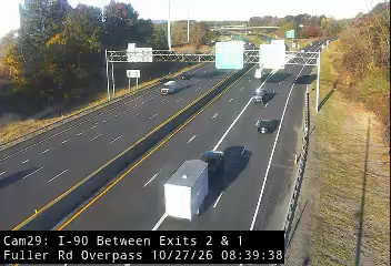 I-90 Between Exits 1 and 2 (Fuller Road overpass) live camera view