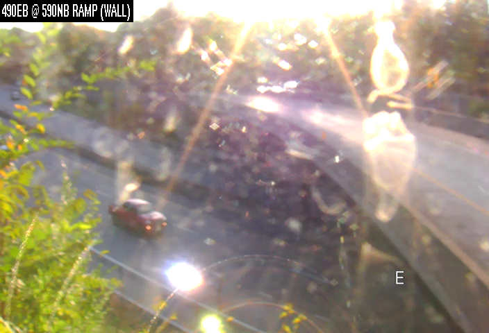 I-490 Eastbound Ramp to NY-590 Northbound live camera view