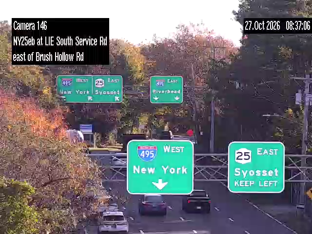 NY 25 at I-495 SSR and Brush Hollow Rd. live camera view