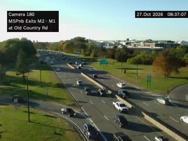 MSP between Exits M2 and M1 (Old Country Rd. Interchange) live camera view