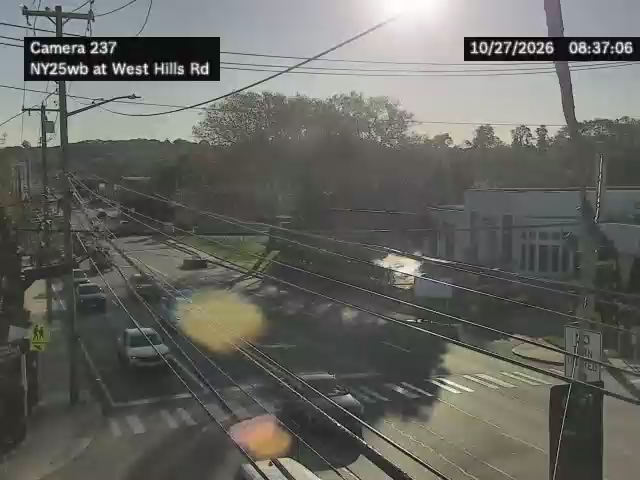 NY 25 at West Hills Road live camera view