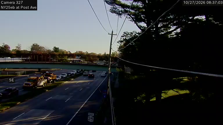NY 25 - RT25 Eastbound at Post Ave live camera view