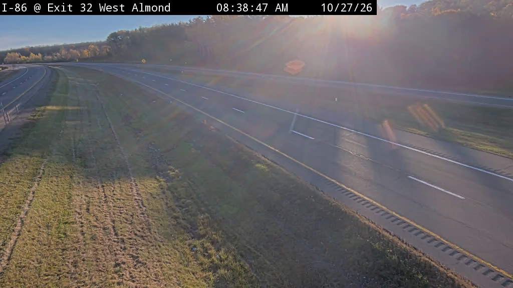 I-86 at West Almond Exit 32 (CR 2) live camera view