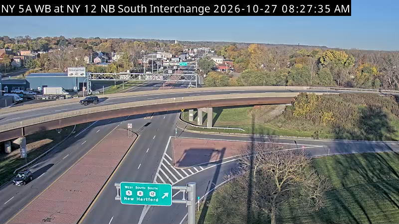 NY 5A WB at NY 12 NB South Interchange live camera view