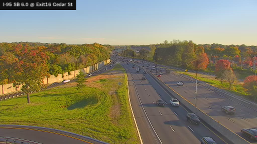 I-95 MP 6.00 SB at Interchange 16 (Cedar Street) live camera view