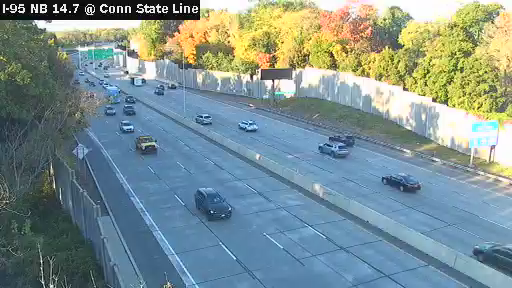 I-95 MP 14.70 NB Just Before the Connecticut State Line live camera view