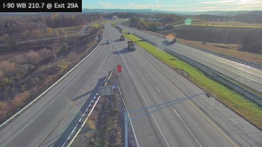 I-90 MP 210.70 WB at Interchange 29A (Little Falls) live camera view