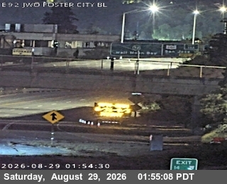 TVE01 -- SR-92 : Just West Of Foster City Blvd live camera view