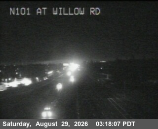 TV438 -- US-101 : N101 at Willow Rd live camera view